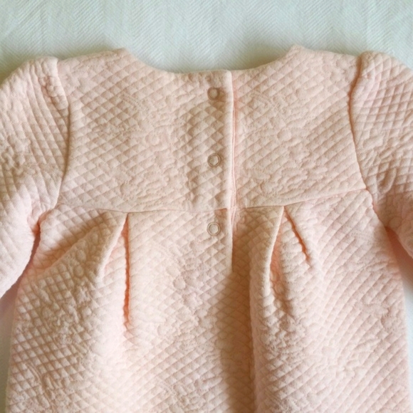 NEW janie & jack soft pink quilted floral jumpsuit 3-6 months baby girl - Picture 6 of 7